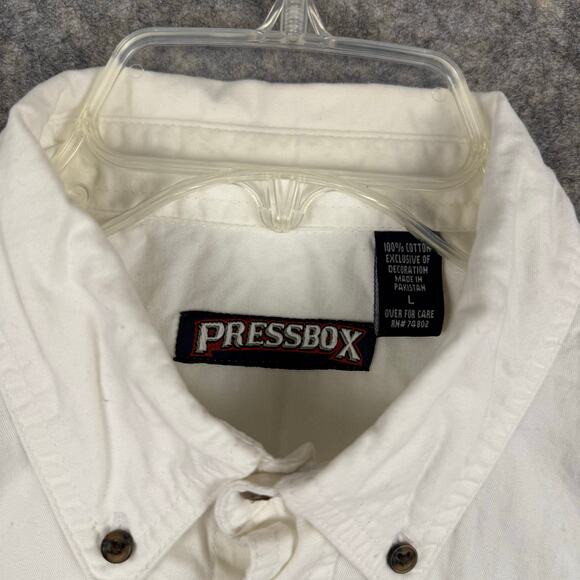 South Carolina Gamecocks Long Sleeve Button Front Shirt White Garnet Large 267 - Picture 8 of 8